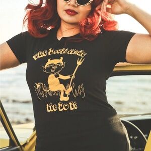 mischief made The Devil Made me do it fitted tee 3xl retro